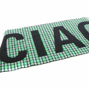 バレンシアガ BALENCIAGA マフラー フリンジ チェック柄 ロゴ ウール