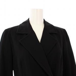 エンポリオアルマーニ EMPORIO ARMANI トレンチコート アウター ロング ダブル 38 ブラック /KH レディース