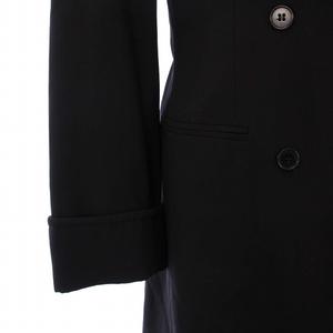 エンポリオアルマーニ EMPORIO ARMANI トレンチコート アウター ロング ダブル 38 ブラック /KH レディース