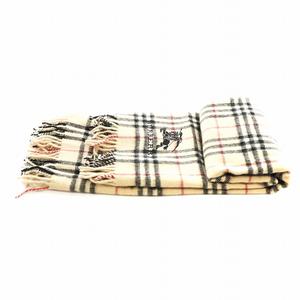 バーバリー BURBERRY ノバチェック マフラー フリンジ ウール ベージュ 黒 ブラック 赤 レッド /AN27 レディース