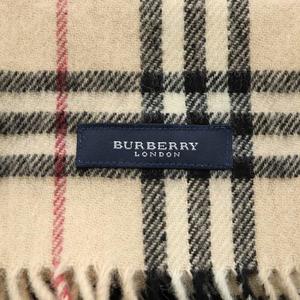 バーバリー BURBERRY ノバチェック マフラー フリンジ ウール ベージュ 黒 ブラック 赤 レッド /AN27 レディース