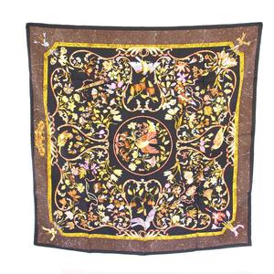 エルメス HERMES カレ90 PIERRES d'ORIENT et d' OCCIDENT 東洋と西洋の宝石 スカーフ 総柄 シルク マルチカラー /BB ■OH レディース