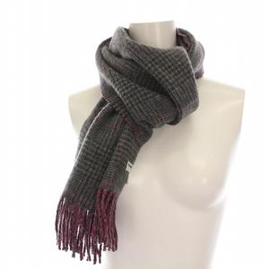 Johnstons of Elgin マフラー ストール グレンチェック グレー ジョンストンズオブエルガン Johnstons of Elgin マフラー ストール