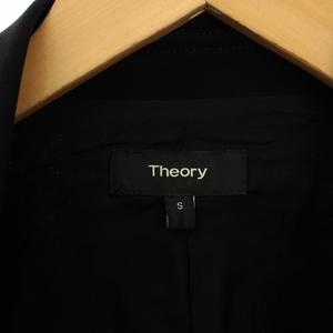 セオリー Theory トレンチコート ショート丈 ウエストリボン S 黒 /BM レディース