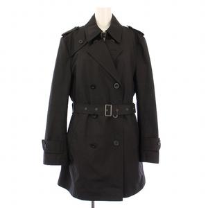 バーバリーブラックレーベル BURBERRY BLACK LABEL トレンチコート アウター ロング丈 裏地ノバチェック ベルト M 黒 ブラック /BB レディース