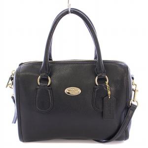 コーチ COACH ミニベネット 2WAY ボストンバッグ ハンドバッグ ショルダーバッグ レザー ロゴチャーム 黒 ブラック F33329 /BB レディース