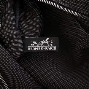 エルメス HERMES エールラインMM トートバッグ ハンドバッグ Hロゴ 総柄 バイカラー グレー 黒 ブラック /BB ■OH レディース