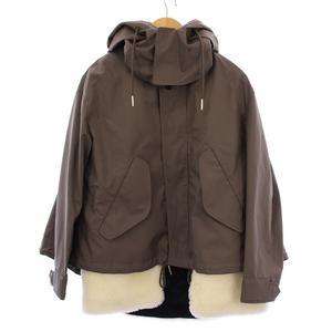 未使用品 ザ リラクス THE RERACS THE MODS COAT モッズコート アウター ミドル丈 フード ウール 36 チャコールグレー 22FW-RECT-328L-J タグ付き /BB レディース