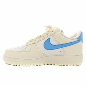 未使用品 ナイキ NIKE エアフォース ネクスト ネイチャー WMNS AIR FORCE 1 ’07 NEXT NATURE スニーカー シューズ 24.5cm 水色 ライトブルー 白 ホワイト DC9486-110 /AN46 レディース