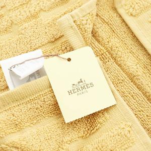 未使用品 エルメス HERMES ラビリンス ハンドタオル ハンカチ コットン ベージュ 101299M-02 /AN2 ■OH レディース