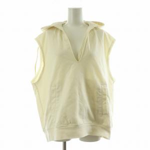 チノ CINOH ペーパー 裏毛 スリーブレス フーディ プルオーバー パーカーベスト 36 ホワイト 23SCU002 /NQ レディース