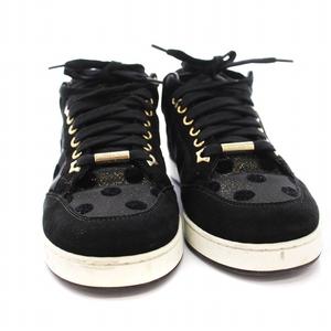 ジミーチュウ JIMMY CHOO スニーカー ローカット シューズ ドット ラメ 35 黒 /YM レディース