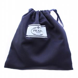 プラダ PRADA レザーベルト 三角プレート ロゴ 黒 ブラック /BB