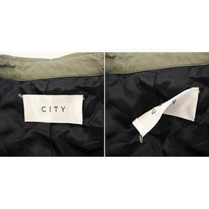 シティ CITY トレンチコート アウター ダブル ロング丈 ベルト 2 カーキ /BB レディース