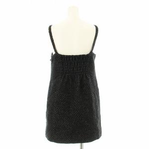 アメリヴィンテージ 23AW GLITTER TWEED VEST ビスチェ ベスト キャミソール ツイード ウール混 モヘヤ混 F ブラック ベージュ アメリヴィンテージ Ameri VINTAGE 23AW GLITTER TWEED VEST