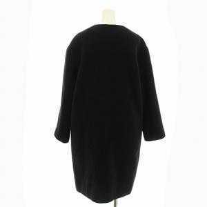 ノーブル NOBLE ノーカラーコート ロング ジップアップ ウール