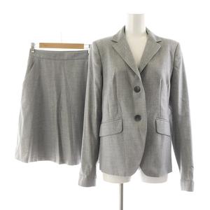 セオリー Theory SAXONY MILLED KAELKA S KENORA シングルスーツ セットアップ フレアスカート テーラードジャケット ひざ丈 2 4 グレー 01-1304111 01-1307313 /NQ レディース