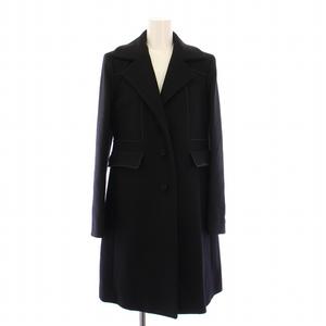 カルヴェン CARVEN チェスターコート アウター ロング丈 ウール 34 黒 ブラック /BB レディース