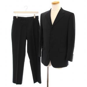 バーバリーブラックレーベル BURBERRY BLACK LABEL シングルスーツ セットアップ 上下 テーラードジャケット チェック パンツ 36R 黒 BMD40-501-08 /YM メンズ