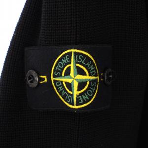【新品正規品】STONE  ブラックニット　XL STONE ISLAND(ストーンアイランド) 25AWwool nylon side rib