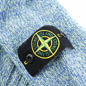 STONE  青 ニットセーター Mサイズ ブルー（青）系 STONE ISLAND(ストーンアイランド) ニット・セーター