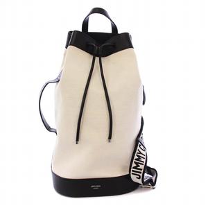 ジミーチュウ JIMMY CHOO Evan Backpack エヴァン バックパック リュックサック デイパック 巾着式 白 /KH ■OH メンズ