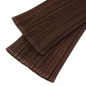 プリーツプリーズ　長袖　ロングカーディガン マキシ丈 ブラウン サイズ3 プリーツプリーズ PLEATS PLEASE イッセイミヤケ カーディガン