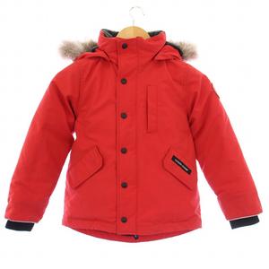 カナダグース CANADA GOOSE LOGAN PARKA ローガンパーカー ダウンジャケット アウター ショート丈 コヨーテファー ロゴ XS 赤 レッド 4591Y /BB キッズ