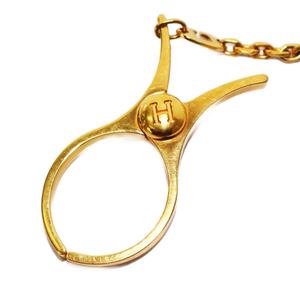 エルメス HERMES フィルー グローブホルダー 手袋ホルダー ゴールド