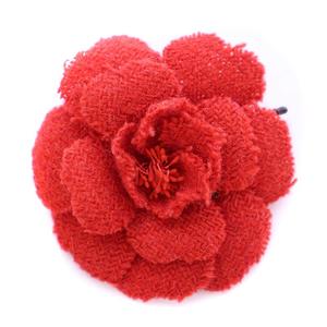 シャネル CHANEL カメリア ブローチ ピン アクセサリー 花モチーフ 赤 レッド /BB ■OH レディース