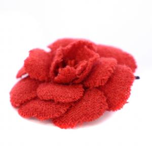 シャネル CHANEL カメリア ブローチ ピン アクセサリー 花モチーフ 赤 レッド /BB ■OH レディース