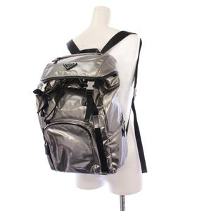 プラダ PRADA TESSUTO METAL リュックサック バックパック デイパック トライアングルロゴ シルバー 1BZ039 /KH ■OH メンズ