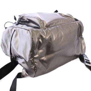 プラダ PRADA TESSUTO METAL リュックサック バックパック デイパック トライアングルロゴ シルバー 1BZ039 /KH ■OH メンズ