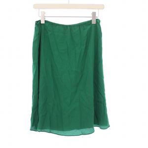 グッチ GUCCI シェリーライン レーススカート フレア ひざ丈 38 グリーン 415312 /KH レディース