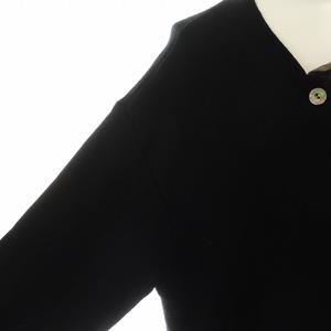 未使用品 ルシェルブルー LE CIEL BLEU 21SS カーディガン シャツ 長袖 ドッキング 切替 ウール 36 グレー 黒 ブラック 23S61208 未使用品 ルシェルブルー LE CIEL BLEU 21SS カーディガン
