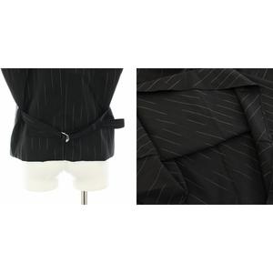 【中古】トゥモローランドビー TB TOMORROWLAND .B 24SS ストライプ パンツ ワイド 36 ブラック /HK ■OS レディース トゥモローランド TOMORROWLAND ビー .B TB 24SS セットアップ 上下