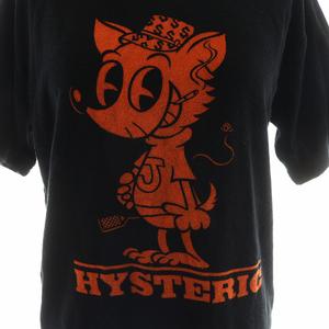ヒステリックグラマー HYSTERIC GLAMOUR HEY JOEY pt T-SH Tシャツ カットソー 半袖 ロゴ XS オレンジ 黒 02172CT09 ヒステリックグラマー HYSTERIC GLAMOUR HEY JOEY pt T-SH T