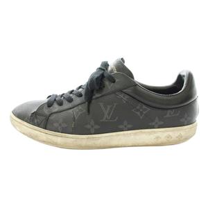 ルイヴィトン LOUIS VUITTON モノグラム ルクセンブルクライン スニーカー ローカット PVC レザー 6 黒 ブラック MS0198 /KU メンズ