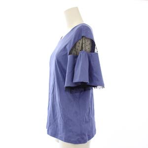 ラブレス LOVELESS Tシャツ カットソー 半袖 チュール ドット 切替 34 ブルー 25050700701010 /TK レディース