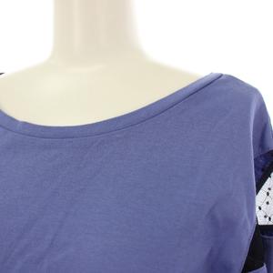 ラブレス LOVELESS Tシャツ カットソー 半袖 チュール ドット 切替 34 ブルー 25050700701010 /TK レディース