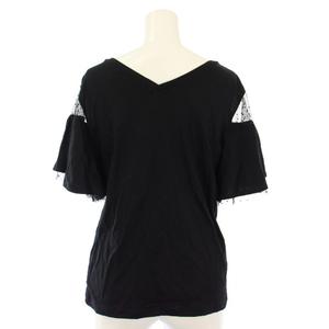 ラブレス LOVELESS Tシャツ カットソー 半袖 レース 切替 34 ブラック 62P41-144-09 /TK レディース