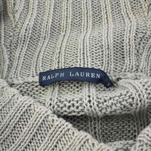 ラルフローレン RALPH LAUREN ニットカーディガン 長袖 ショールカラー ストレッチ エルボーパッチ 切替 麻 リネン S 水色 ライトブルー /BB メンズ