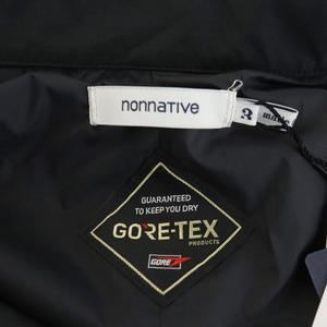 未使用品 ノンネイティブ nonnative STUDENT LONG COAT POLY TAFFETA WITH GORE-TEX 2L ステンカラーコート ロング丈 アウター 3 黒 ブラック NN-J4212 /AN39 メンズ