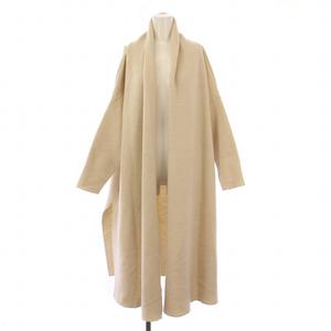 ミューズ ドゥーズィエム クラス MUSE de Deuxieme Classe スムースニットガウン ロングコート アウター 前開きトッパー ウール ストレッチ F ベージュ 16020500428430 /BB レディース