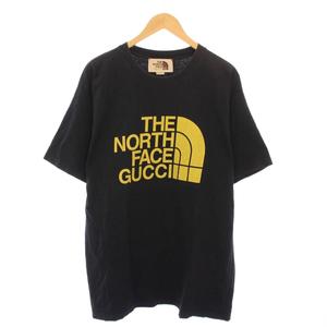 グッチ GUCCI THE NORTHFACE Tシャツ 半袖 クルーネック ロゴ プリント M 黒 ブラック /BB メンズ