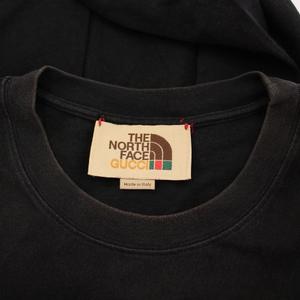 グッチ GUCCI THE NORTHFACE Tシャツ 半袖 クルーネック ロゴ プリント M 黒 ブラック /BB メンズ