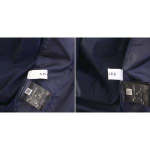 新品タグ付 ADORE ハーフケーブワンピース ネイビー アドーア ADORE 23SS ハーフケープワンピース シャツ ミモレ