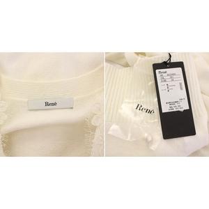 未使用品 ルネ Rene エンブロイダリーレースカーディガン サマーニット  