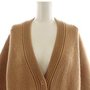 ドゥロワー Drawer 20AW 7G畦編みVネックカーディガン ウール カシミヤ  