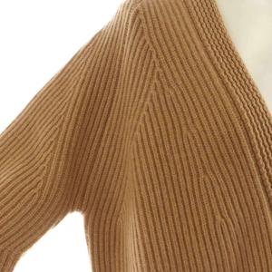 ドゥロワー Drawer 20AW 7G畦編みVネックカーディガン ウール カシミヤ  